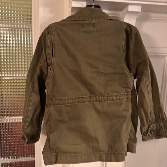 Polo Ralph Lauren Green Military Jacket Coat USA Flag Patch Boy's Size 4 - Picture 4 of 13